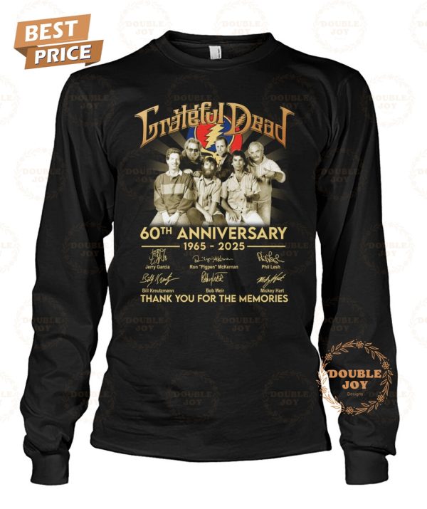 Grateful Dead 60th Anniversary 1965-2025 Thank You For The Memories Limited Edition T-Shirt