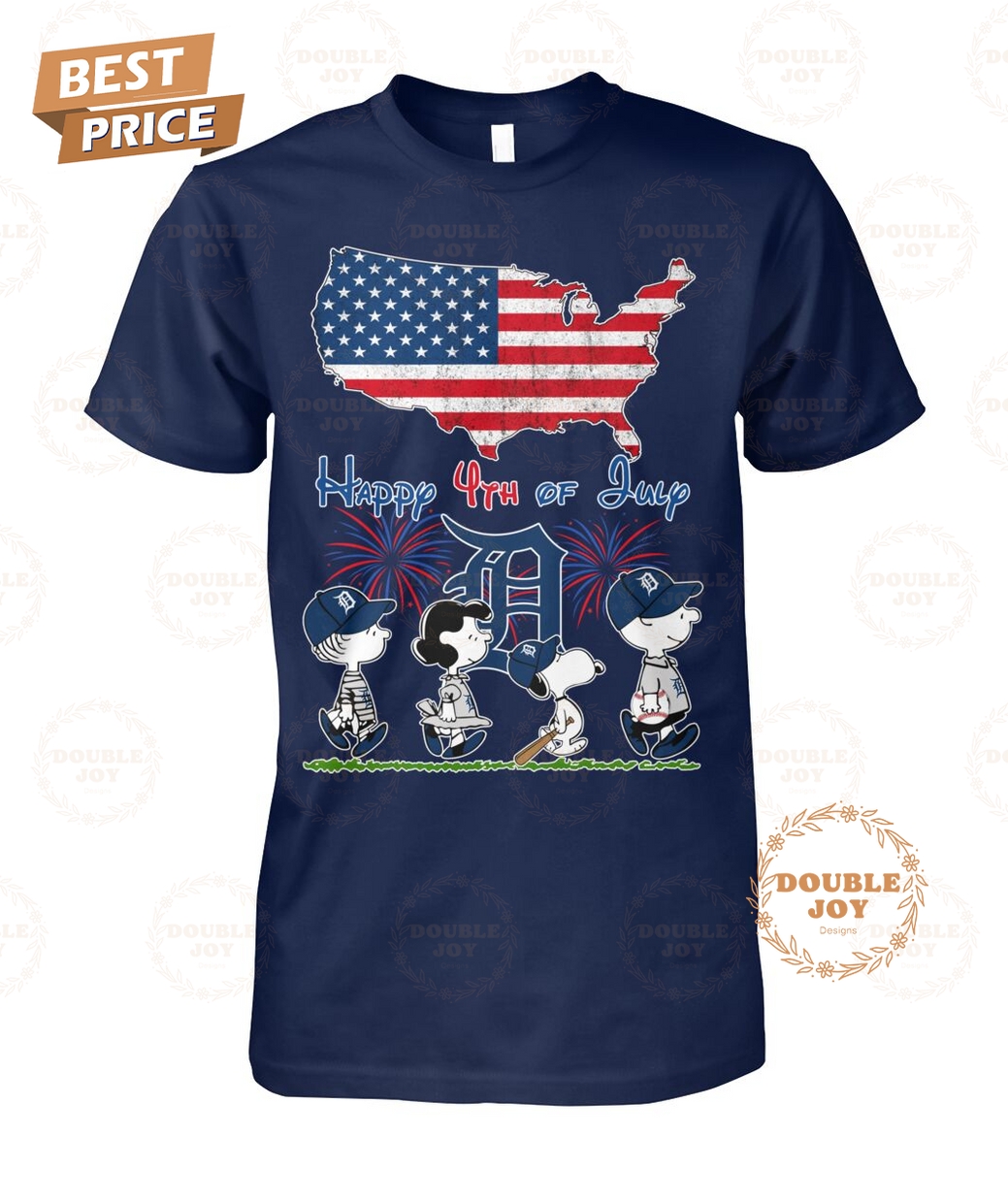 Happy 4th Of July Detroit Tigers Limited Edition T-Shirt Happy 4th Of July Detroit Tigers Limited Edition T-Shirt