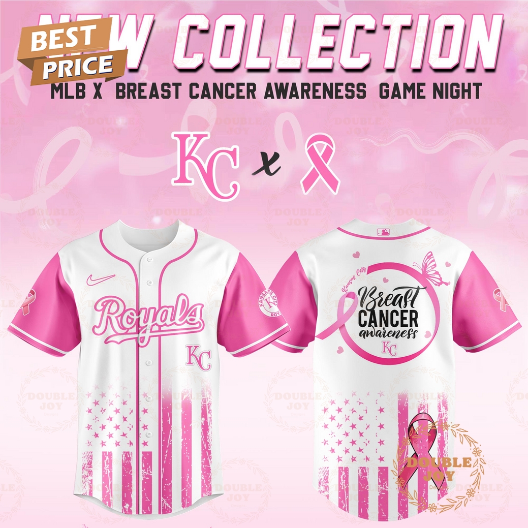 Kansas City Royals 2025 Breast Cancer Awareness Game Night Special Edition Baseball Jersey Kansas City Royals 2025 Breast Cancer Awareness Game Night Special Edition Baseball Jersey
