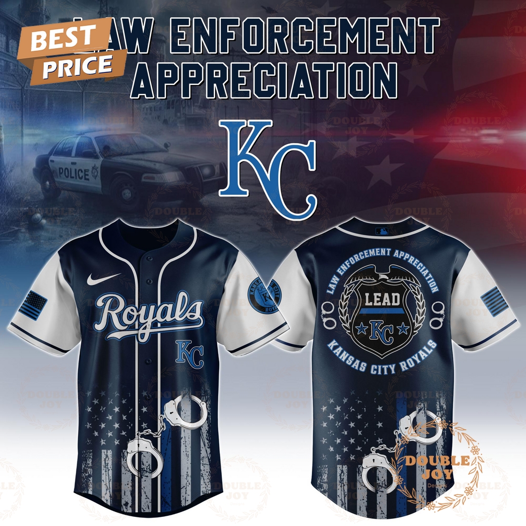 Kansas City Royals Law Enforcement Appreciation Day 2025 Special Edition Baseball Jersey Kansas City Royals Law Enforcement Appreciation Day 2025 Special Edition Baseball Jersey