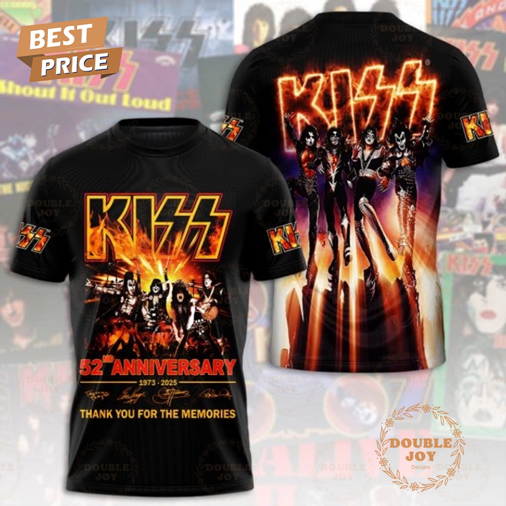Kiss 52nd Anniversary 1973-2025 Thank You For The Memories T-Shirt, Hoodie Kiss 52nd Anniversary 1973-2025 Thank You For The Memories T-Shirt, Hoodie