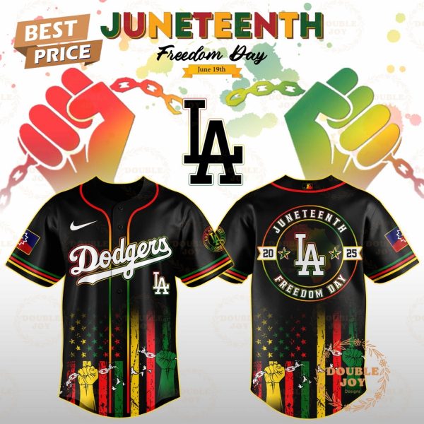 Los Angeles Dodgers Juneteenth Freedom Day 2025 Special Edition Baseball Jersey