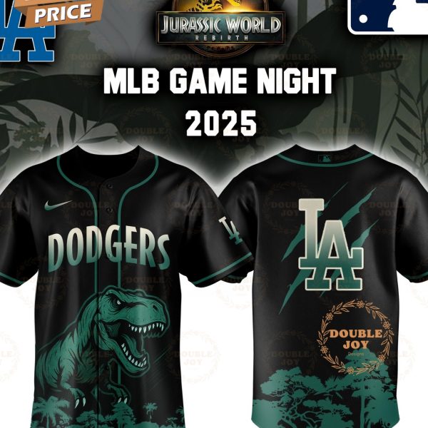 Los Angeles Dodgers Jurassic World Rebirth Game Night 2025 Special Edition Baseball Jersey