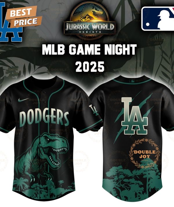 Los Angeles Dodgers Jurassic World Rebirth Game Night 2025 Special Edition Baseball Jersey