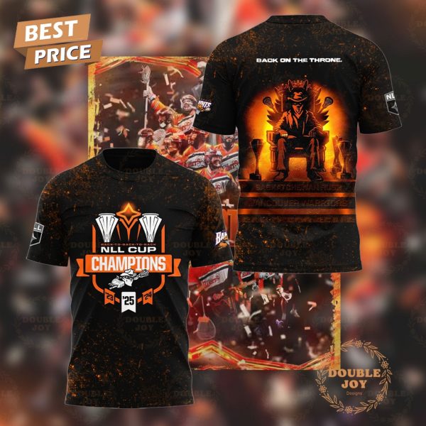 Buffalo Bandits Nll Cup Champions 2025 Back On The Throne Limited Edition Hoodie – Black