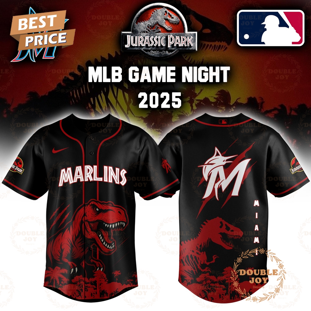 Miami Marlins Jurassic Park Game Night 2025 Limited Edition Baseball Jersey Miami Marlins Jurassic Park Game Night 2025 Limited Edition Baseball Jersey