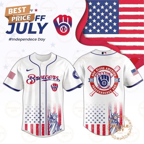 Milwaukee Brewers Happy 4th Off July Day 2025 Limited Edition Baseball Jersey