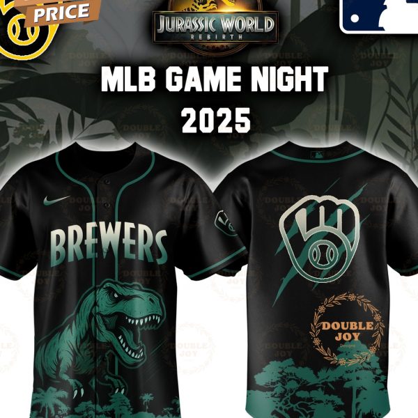 Milwaukee Brewers Jurassic World Rebirth Game Night 2025 Special Edition Baseball Jersey
