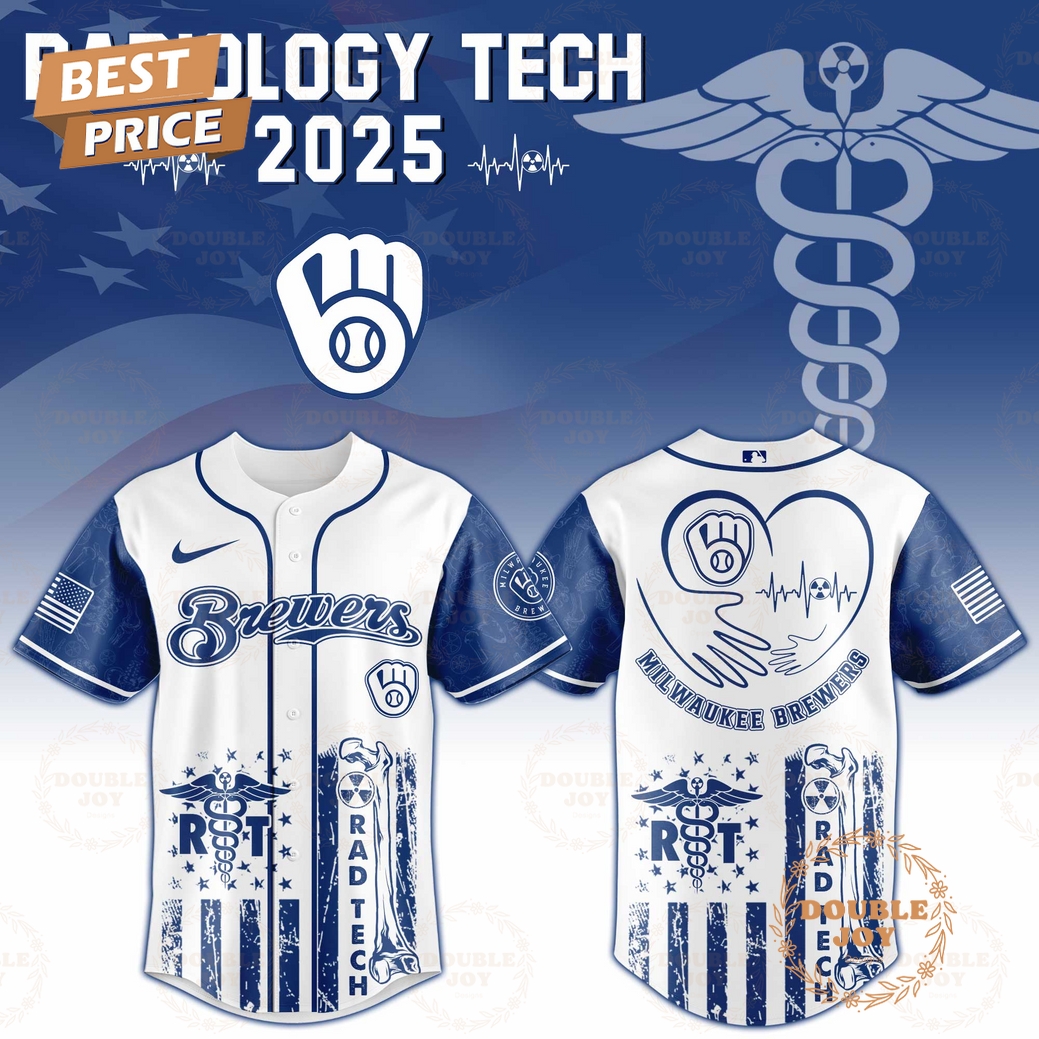 Milwaukee Brewers Radiology Tech Night 2025 Limited Edition Baseball Jersey Milwaukee Brewers Radiology Tech Night 2025 Limited Edition Baseball Jersey