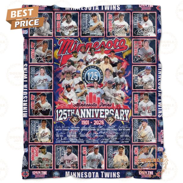 Minnesota Twins 125th Anniversary 1901-2025 Limited Edition Fleece Blanket