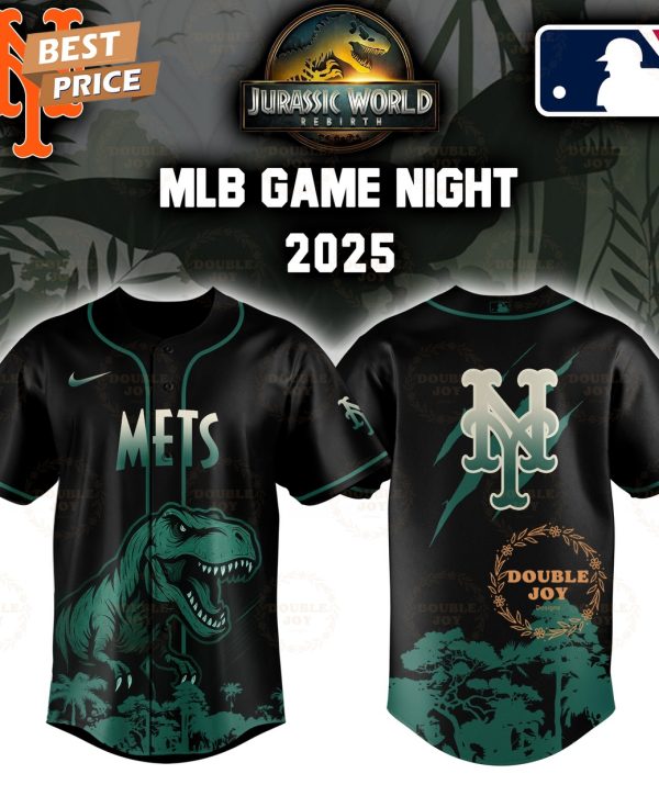 New York Mets Jurassic World Rebirth Game Night 2025 Special Edition Baseball Jersey