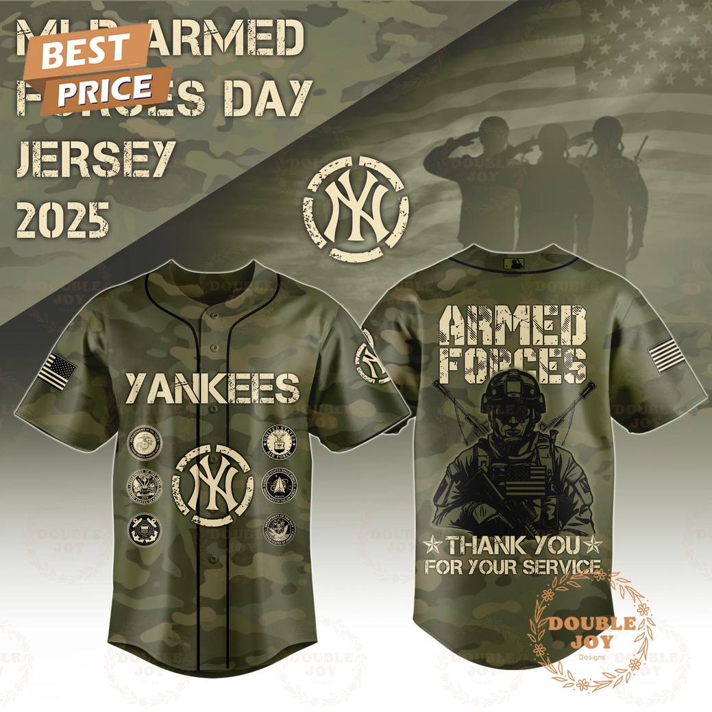 New York Yankees Armed Forces Day 2025 Thank You For Your Service Limited Edition Baseball Jersey New York Yankees Armed Forces Day 2025 Thank You For Your Service Limited Edition Baseball Jersey