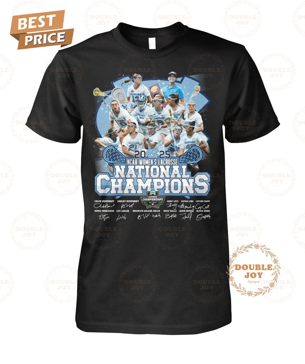 North Carolina Tar Heels 2025 NCAA Women's Lacrosse National Champions T-Shirt North Carolina Tar Heels 2025 NCAA Women's Lacrosse National Champions T-Shirt