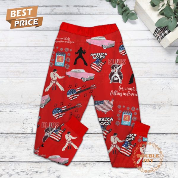 Elvis Presley Freedom’s My Rhythm And America Is My Song Limited Edition Fleece Pajamas Set