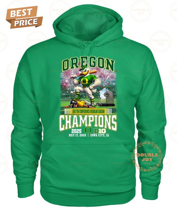 Oregon Ducks Big Ten Conference Regular Season Champions 2025 T-Shirt