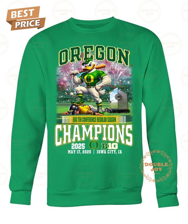 Oregon Ducks Big Ten Conference Regular Season Champions 2025 T-Shirt