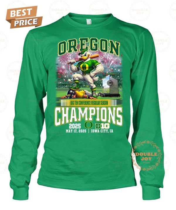 Oregon Ducks Big Ten Conference Regular Season Champions 2025 T-Shirt