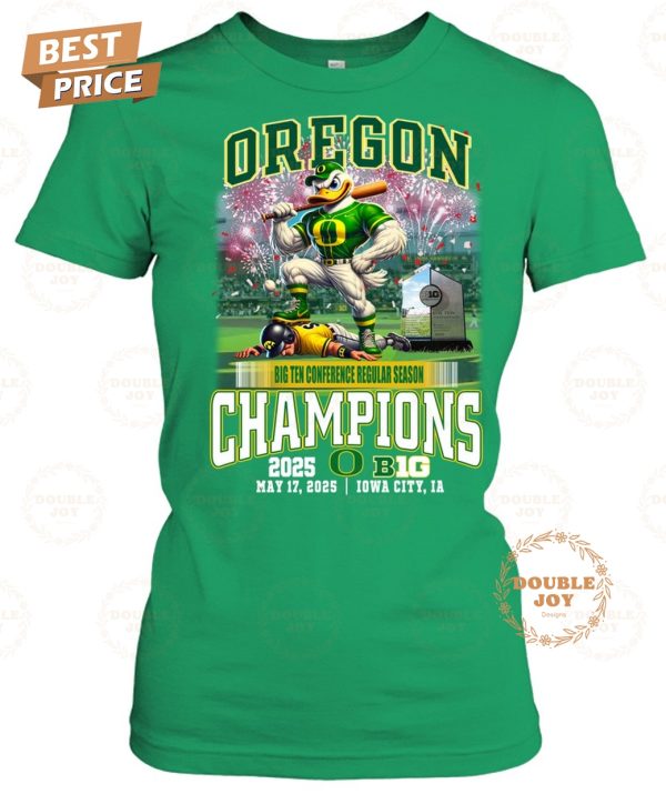 Oregon Ducks Big Ten Conference Regular Season Champions 2025 T-Shirt