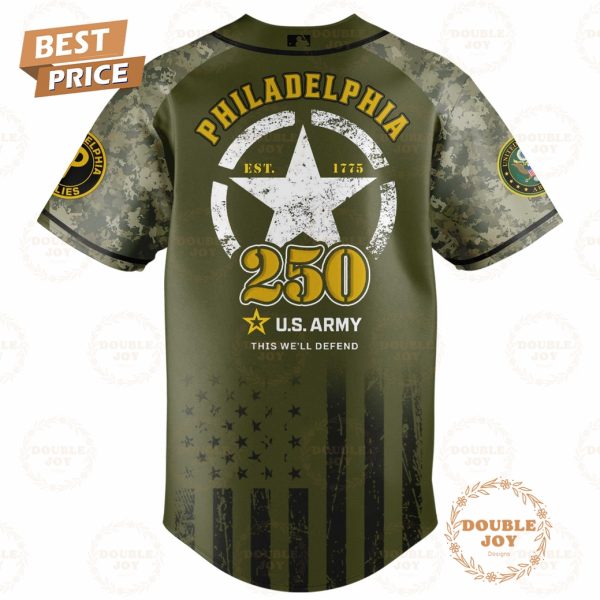 Philadelphia Phillies U.S. Army’s 250th Limited Edition Baseball Jersey