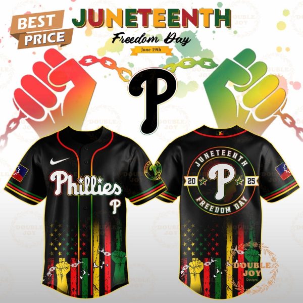 Philadelphia Phillies Juneteenth Freedom Day 2025 Special Edition Baseball Jersey