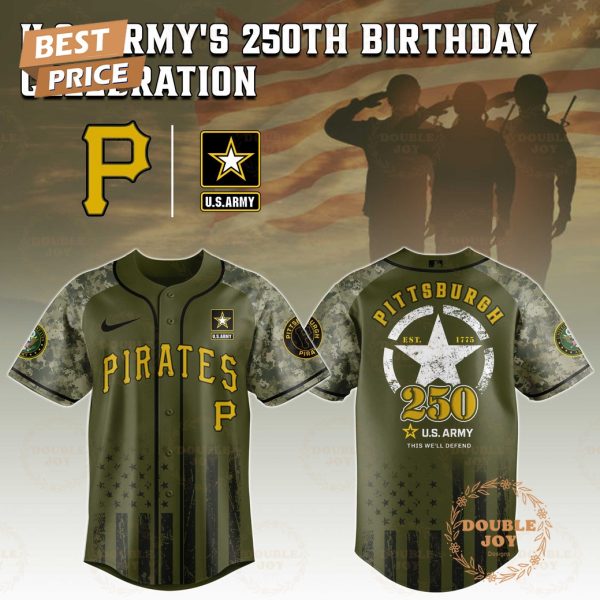 Pittsburgh Pirates U.S. Army’s 250th Limited Edition Baseball Jersey