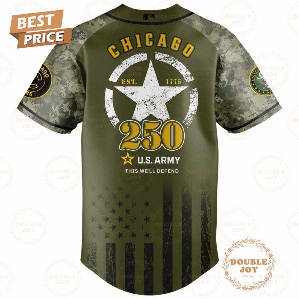 Chicago Cubs U.S. Army’s 250th Limited Edition Baseball Jersey
