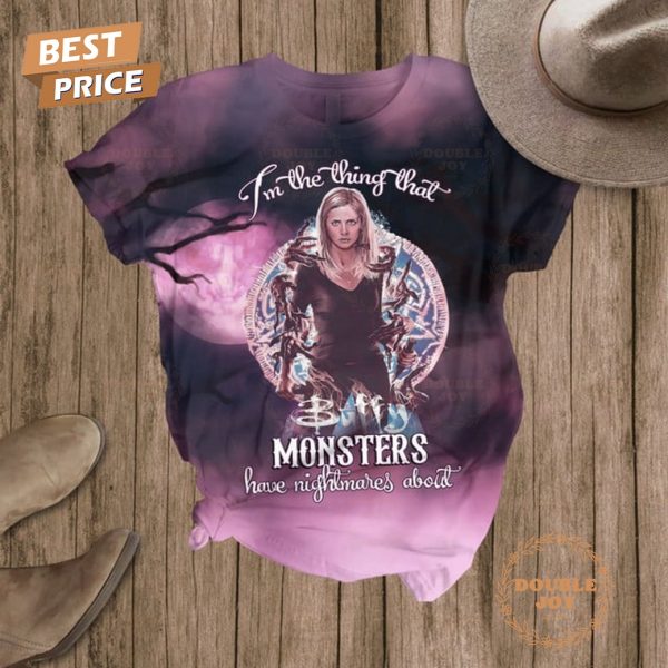 Buffy The Vampire Slayer I’m The Thing That Monsters Have Nightmares About Fleece Pajamas Set