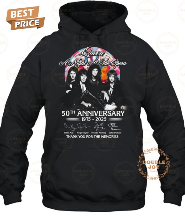 Queen A Night At The Opera 50th Anniversary 1975-2025 Thank You For The Memories 2D T-Shirt