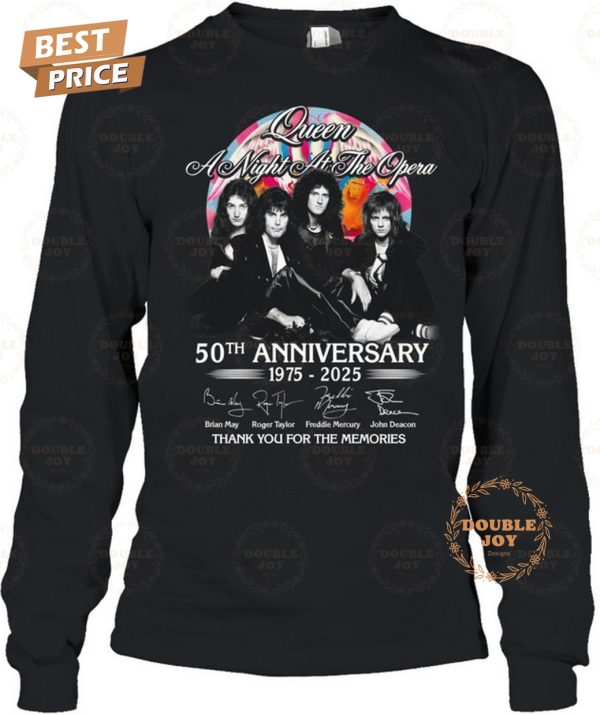 Queen A Night At The Opera 50th Anniversary 1975-2025 Thank You For The Memories 2D T-Shirt