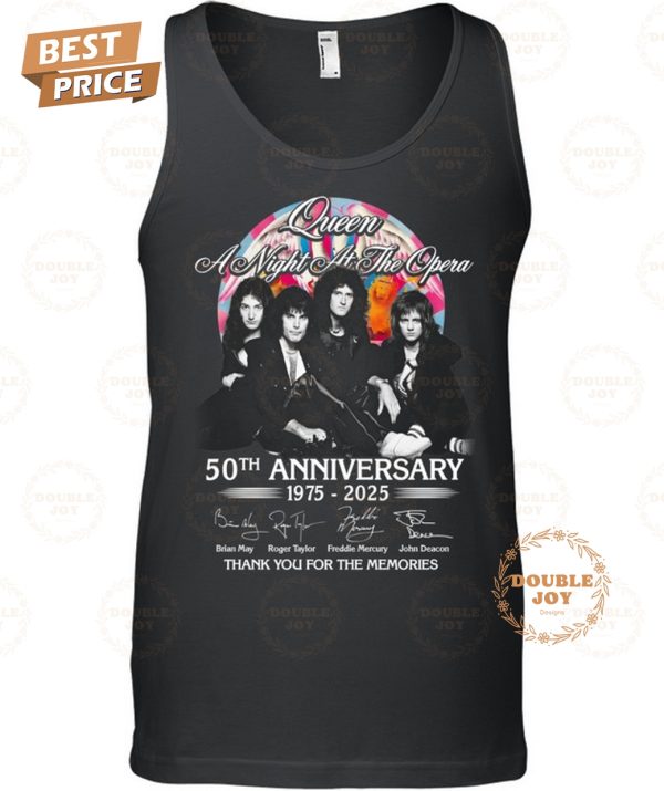 Queen A Night At The Opera 50th Anniversary 1975-2025 Thank You For The Memories 2D T-Shirt