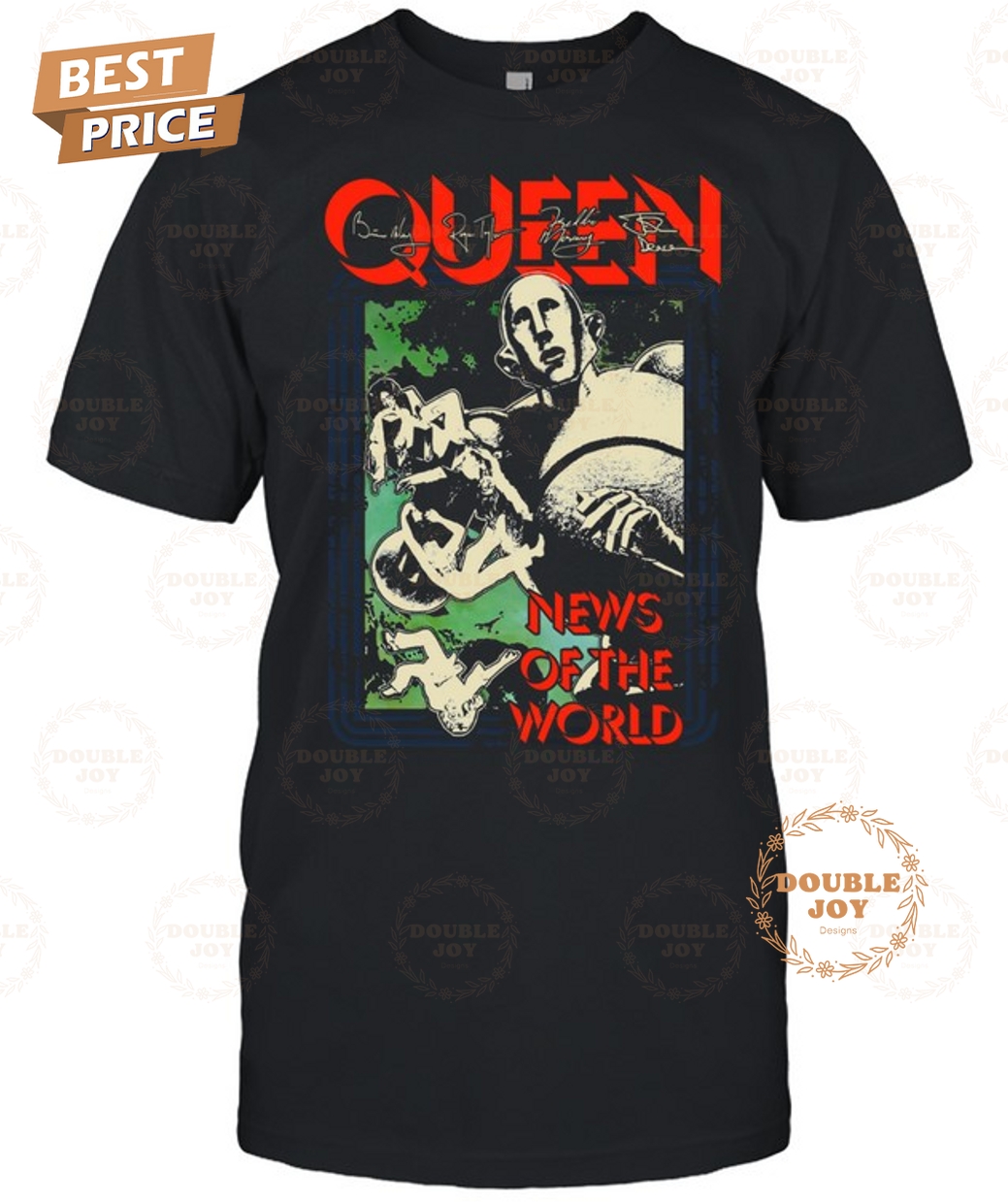 Queen News Of The World 2D T-Shirt Queen News Of The World 2D T-Shirt