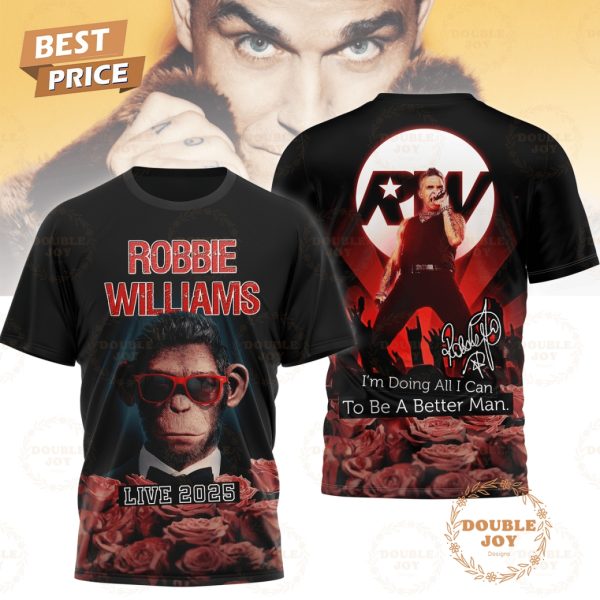 Robbie Williams Live 2025 Limited Edition T-Shirt, Hoodie