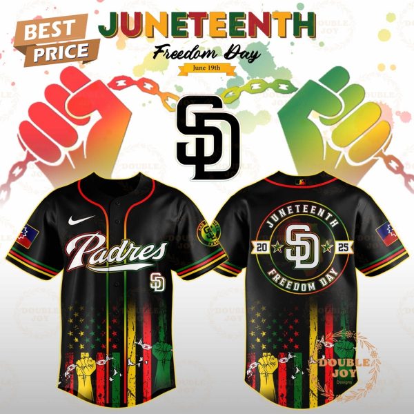 San Diego Padres Juneteenth Freedom Day 2025 Special Edition Baseball Jersey