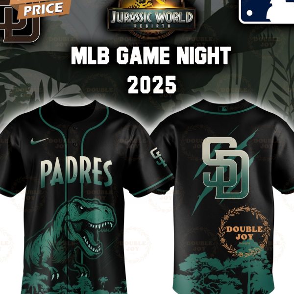 San Diego Padres Jurassic World Rebirth Game Night 2025 Special Edition Baseball Jersey