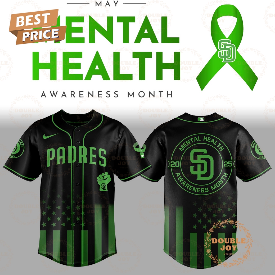 San Diego Padres Mental Health Awareness Month 2025 Limited Edition Baseball Jersey San Diego Padres Mental Health Awareness Month 2025 Limited Edition Baseball Jersey
