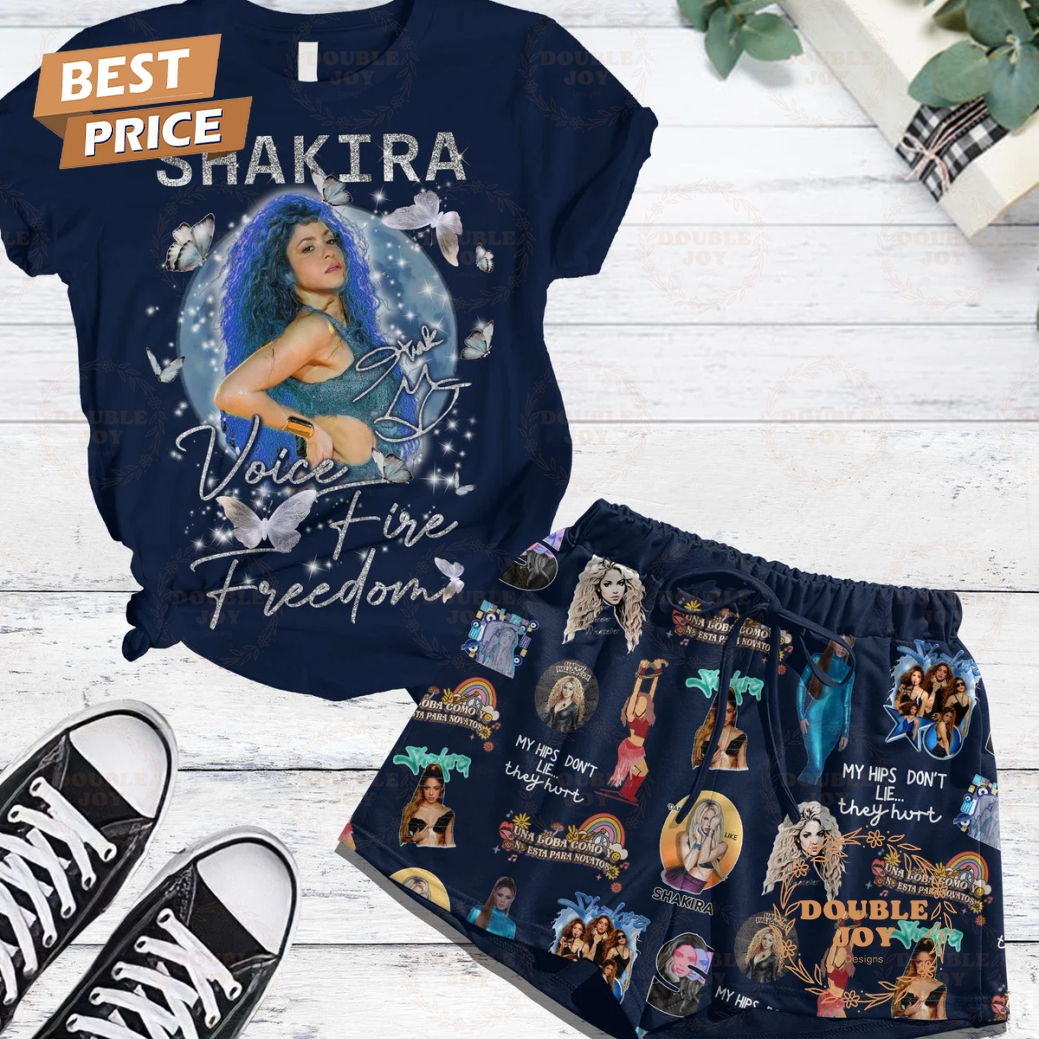 Shakira Voice Fire Freedom Limited Edition Fleece Pajamas Set Shakira Voice Fire Freedom Limited Edition Fleece Pajamas Set