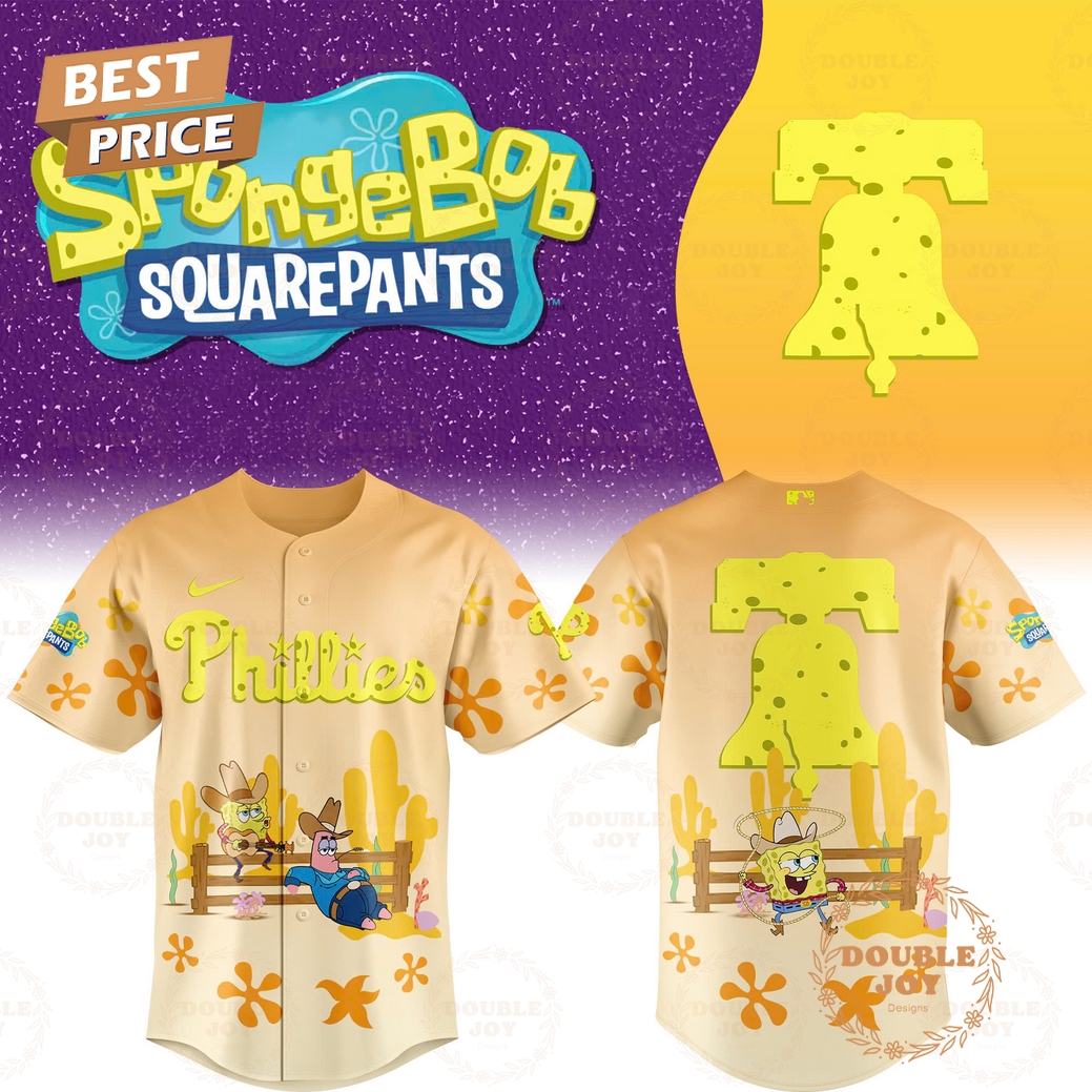 Spongebob Squarepants 2025 Philadelphia Phillies Limited Edition Baseball Jersey Spongebob Squarepants 2025 Philadelphia Phillies Limited Edition Baseball Jersey
