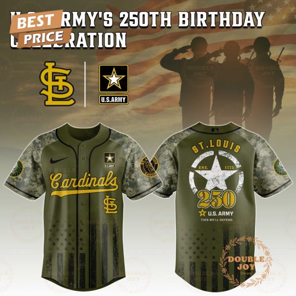St.Louis Cardinals U.S. Army’s 250th Limited Edition Baseball Jersey