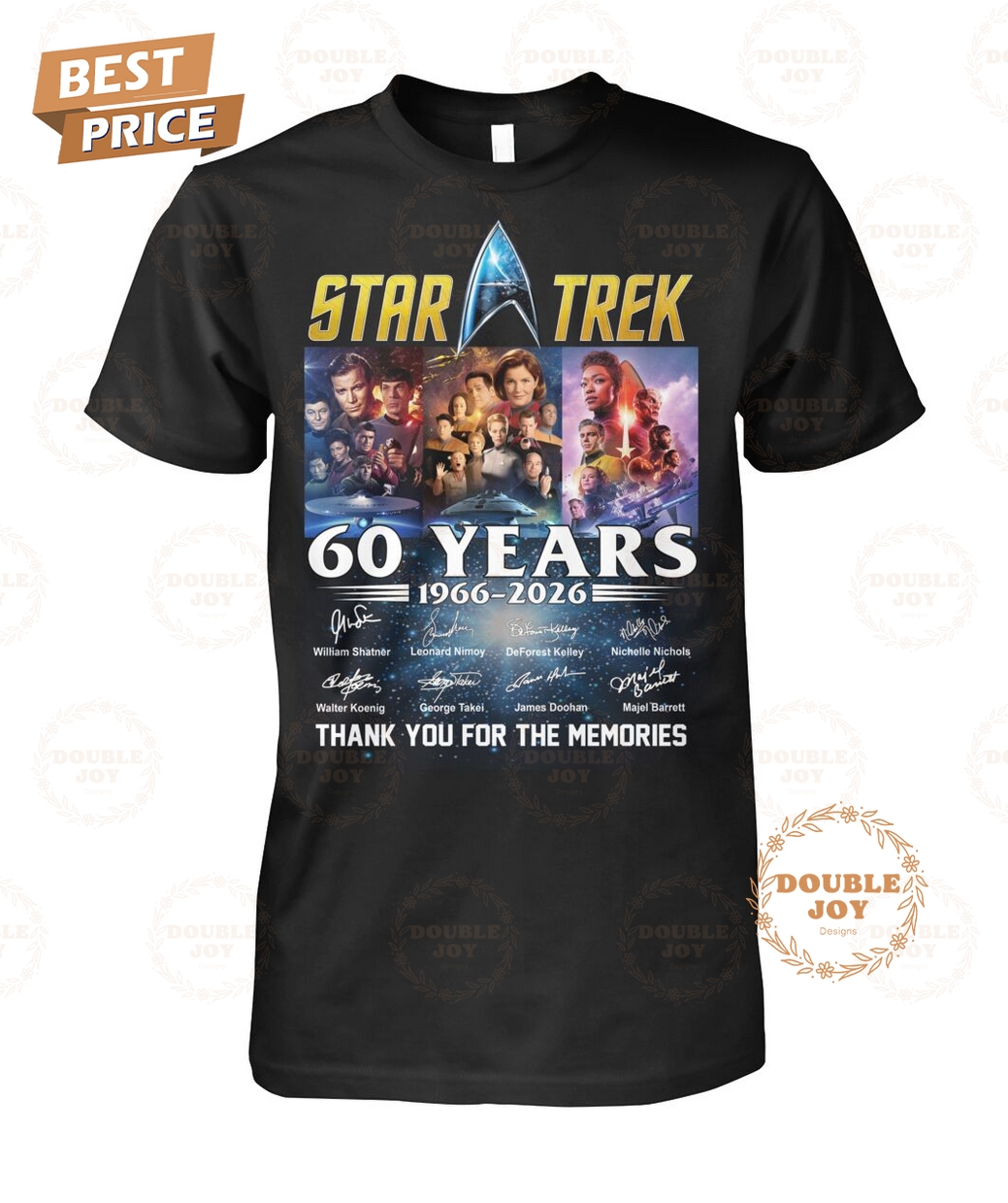 Star Trek 60 Years 1966-2026 Thank You For The Memories Limited Edition T-Shirt Star Trek 60 Years 1966-2026 Thank You For The Memories Limited Edition T-Shirt
