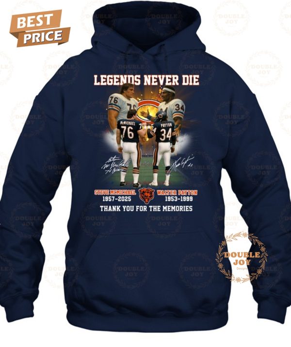Steve McMichael x Walter Payton Legends Never Die Thank You For The Memories T-Shirt