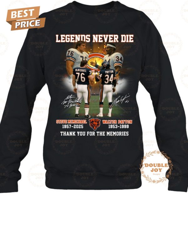 Steve McMichael x Walter Payton Legends Never Die Thank You For The Memories T-Shirt