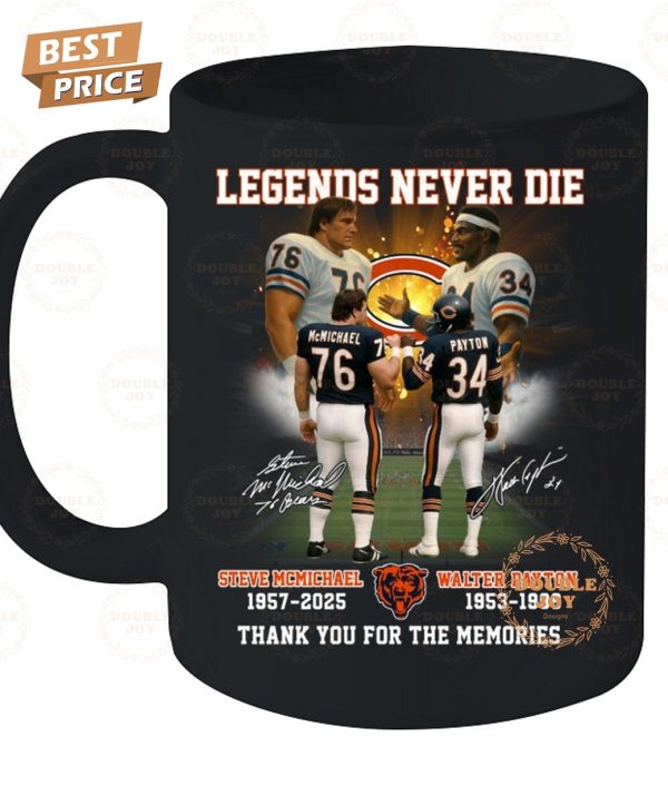 Steve McMichael x Walter Payton Legends Never Die Thank You For The Memories T-Shirt