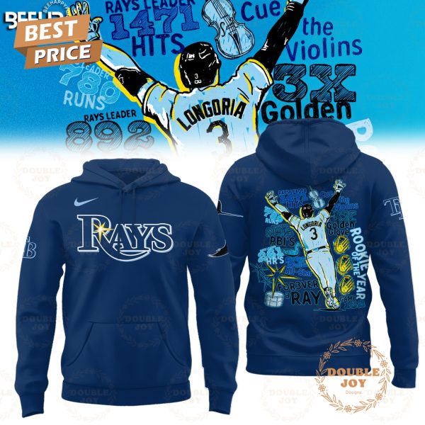 Tampa Bay Rays Evan Longoria 2025 Limited Edition Hoodie – Blue