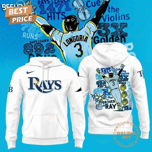 Tampa Bay Rays Evan Longoria 2025 Limited Edition Hoodie – White