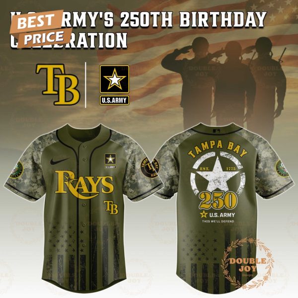 Tampa Bay Rays U.S. Army’s 250th Limited Edition Baseball Jersey