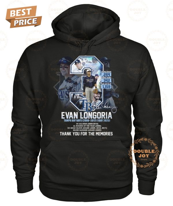 Tampa Bay Rays x Evan Longoria Thank You For The Memories Limited Edition T-Shirt