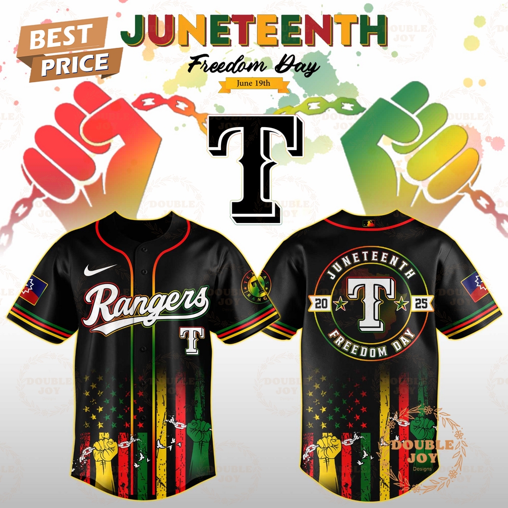 Texas Rangers Juneteenth Freedom Day 2025 Special Edition Baseball Jersey Texas Rangers Juneteenth Freedom Day 2025 Special Edition Baseball Jersey