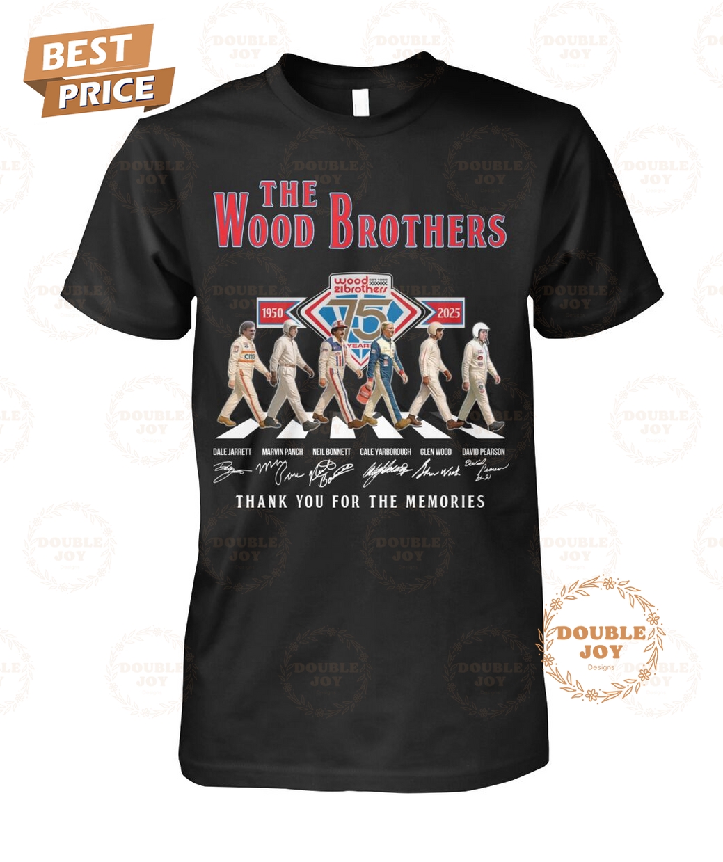 The Wood Brothers 75 Years 1950-2025 Thank You For The Memories T-Shirt The Wood Brothers 75 Years 1950-2025 Thank You For The Memories T-Shirt