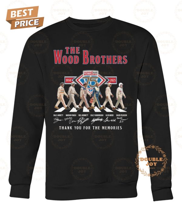 The Wood Brothers 75 Years 1950-2025 Thank You For The Memories T-Shirt