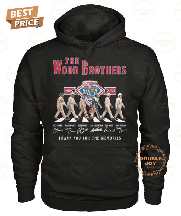 The Wood Brothers 75 Years 1950-2025 Thank You For The Memories T-Shirt